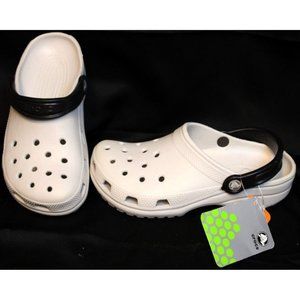 Crocs B Quality Classic Clogs Unisex Chocolate White Shoes size M6/W8 NWT